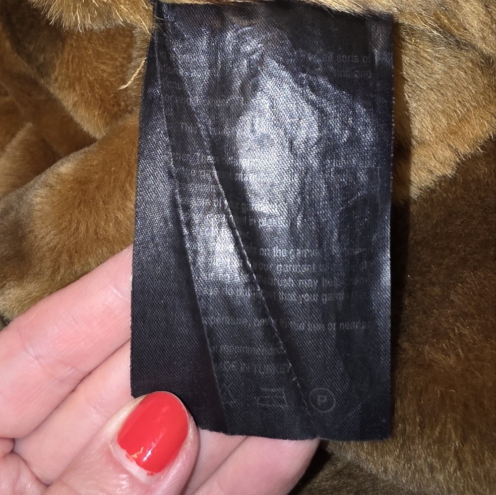 Rare Unique Designer Sheepskin Coat Raw Edges With Bag - Picture 15 of 16